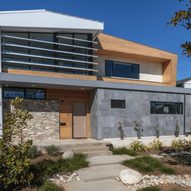 front of Mar Vista home construction project