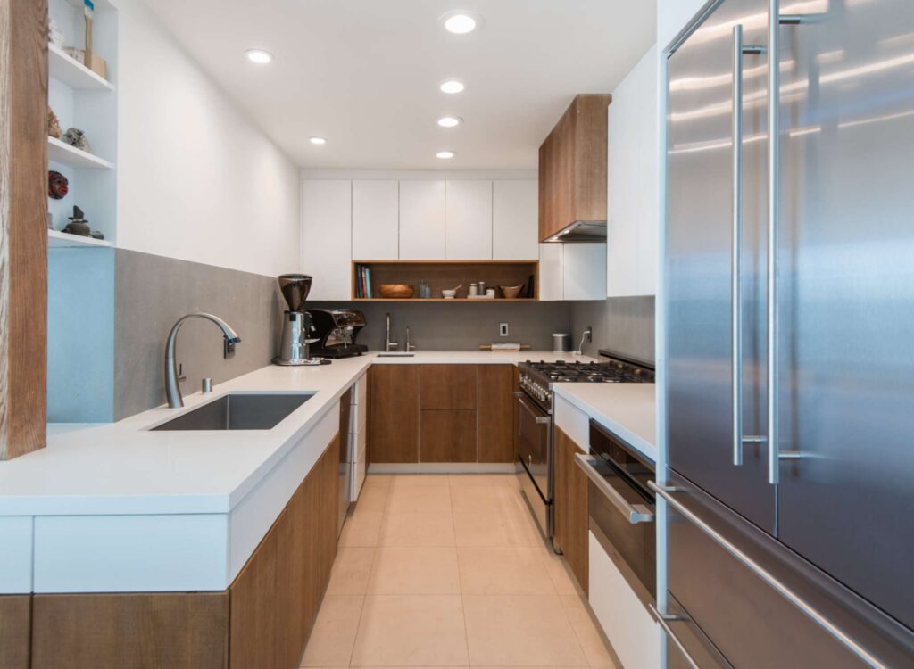 Manhattan beach kitchen remodel new white cabinets modern