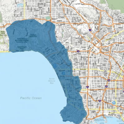 map of west la service area waconah